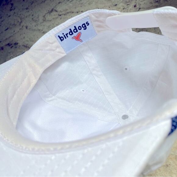 Birddogs White Navy Pink Snap Back Hat EUC - Picture 6 of 7